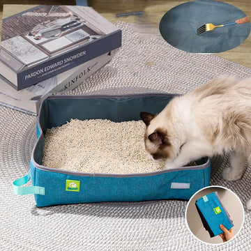 Semi-Enclosed Foldable Litter Box