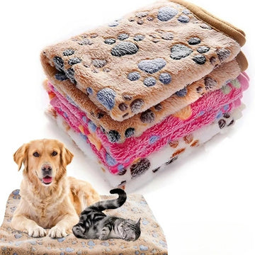 Soft Fluffy Pet Blanket - Cute Cartoon Pattern