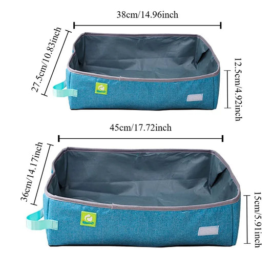 Semi-Enclosed Foldable Litter Box